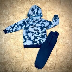 Calvin Klein Jeans Blue Boho Tie-Dye Hoodie and Joggers 2-Piece Set Boys Kids 4T